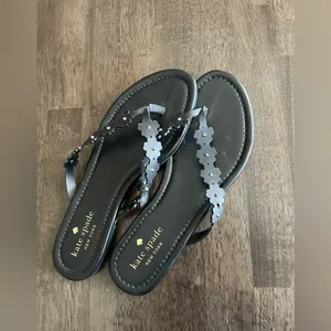 Kate Spade New York leather sandals size 8 black studded‎ thumbnail 5