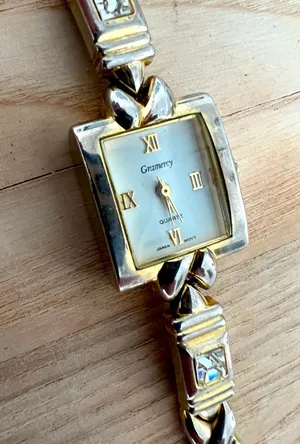 Gramercy Ladies Watch Vintage Two Tone Gold Tone Crystal Quartz Accutime thumbnail 1