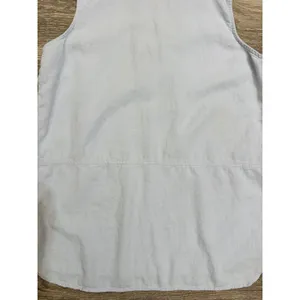 Minimalist Linen Blend Womens Tunic Top Size M Light Blue Lace Up Sleeveless‎ thumbnail 9