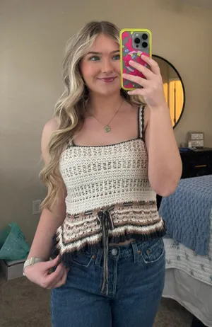 American Eagle Crochet Top thumbnail 1