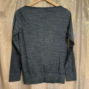 Nike Dri-Fit Dark Green Long Sleeve Marled Workout Running Top Medium thumbnail 2