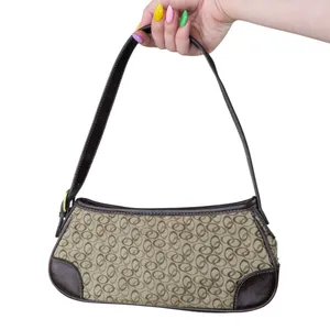 Vintage Y2K Brown Canvas Shoulder Bag thumbnail 11