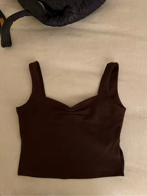 Brown Square-Neck Tank Top - Women thumbnail 3