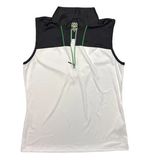 IZOD Women's White Quarter Zip Sleeveless Golf Tennis Top Size Medium NWOT thumbnail 1