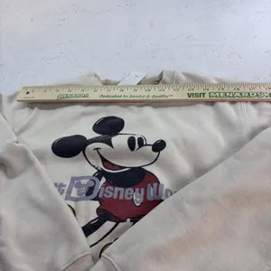 Disney Parks Walt Disney World Mickey Sweatshirt Cream Off White S Pullover Y2K thumbnail 15