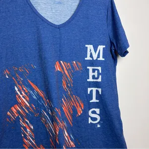 MLB|New York Mets Women's V-Neck T-Shirt sz L thumbnail 5