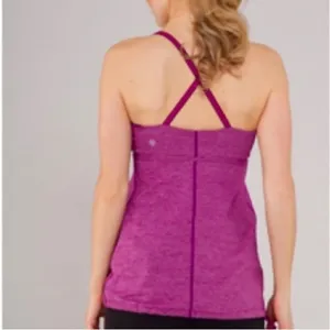Lululemon Bulerias in Heathered Regal Plum/Dewberry Drawstring Waist Tank thumbnail 3