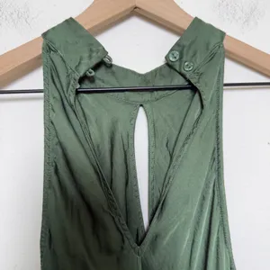 Young Fabulous & Broke Women‎ Manhattan Dress M Green Ombre Halter Maxi Keyhole thumbnail 2
