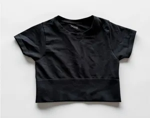 OFFLINE by Aerie Women Black Seamless Short Sleeve Crop Top Athletic Shirt‎ S thumbnail 1