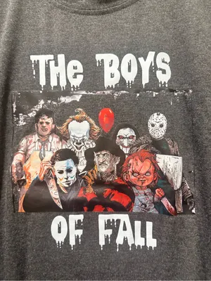 The Boys Of Fall Spooky Halloween Graphic Short Sleeve Top Size M thumbnail 3