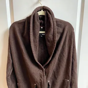 Wilfred Free Cardigan Women‎ Small Brown Cozycore Shawl Collar Hooded Fleece thumbnail 3