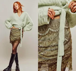 Free People NWT Martini Combo Zoey Lace High-Rise Scalloped Trim Mini Skirt 2 thumbnail 2