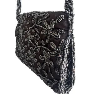 Moyna Silk Beaded Mini Evening Bag NWOT thumbnail 6