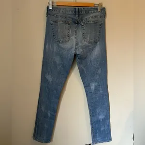 J. Crew Y2K Jeans Women's 27 Blue Denim Matchstick Stretch Mid/low Rise Straight thumbnail 2