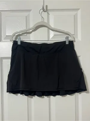 Lululemon Run Pace Setter Skirt Black Size 8 thumbnail 2