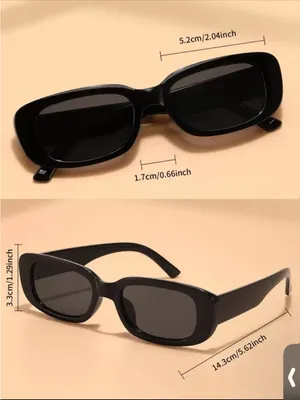 Black Rectangular Womens Sunglasses thumbnail 3