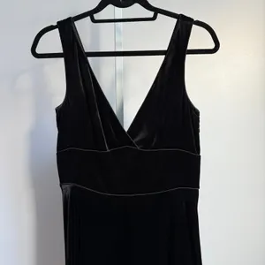 Zara Black witchy dark romantic Dress Party Cocktail Laser Cut Hem‎ sz S thumbnail 2
