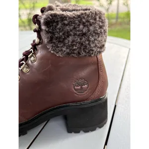 Timberland Women Size 5.5 Kinsley Waterproof Brown Leather Faux Fur Ankle Boot thumbnail 9