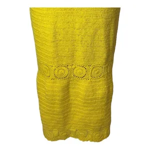 NBD Dress Women Medium Yellow Brandy Open Knit Crochet Halter Neck Midi Retro‎ thumbnail 10