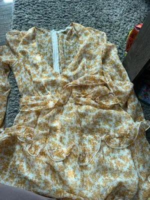 Hello Molly flirt floral‎ yellow and white mini dress, Size XS thumbnail 2