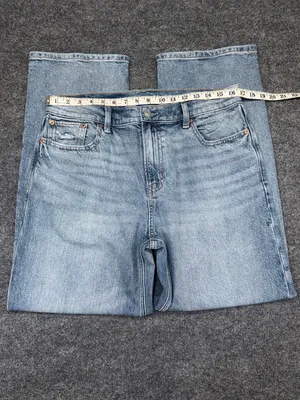American Eagle Outfitters Ex-Boyfriend Light Wash Straight Jeans - Blue thumbnail 6