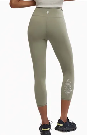 Free People Movement Never Better Capri Logo Stone XS NWT thumbnail 1