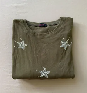 Grunge Y2K Bejeweled Star 3/4 Sleeve Tee thumbnail 1