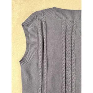 Sunday Best Aritzia Winston Sweater Vest Womens S Navy Cable Knit Wool Preppy thumbnail 8