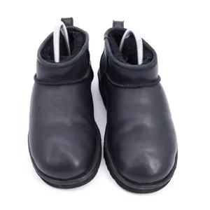 UGG Classic Ultra Mini Leather Boot Womens Size 6‎ Black 1117534 Ankle Booties thumbnail 3