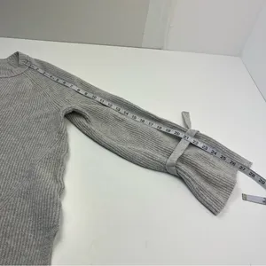 Aerie Terry Cloth Sweater Womens XL Grey Gray Wrist Tie Notch Neck‎ NEW *FLAWED thumbnail 11