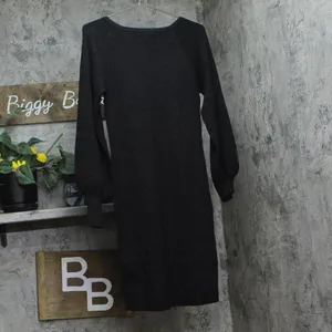 NWT Nine West Womens Squareneck Sweater Dress WW14Y307RS1 Black M thumbnail 3