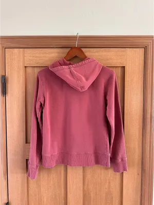 Pact Organic Cotton Fleece Full Zip Hoodie Sweatshirt Mauve Pink Women’s Small thumbnail 6