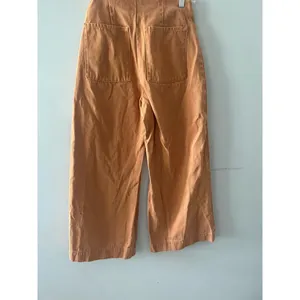 ASOS Pants Women's 26 Camel Wide Leg Crop Cotton Denim Fall Neutral Indie thumbnail 5