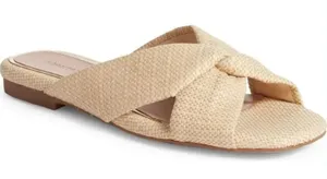 Nordstrom’s rattan cross front sandals size 6.5 thumbnail 1