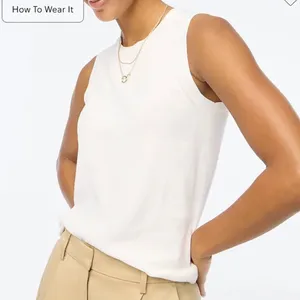 J.CREW Factory Sweater Shell White Medium thumbnail 1