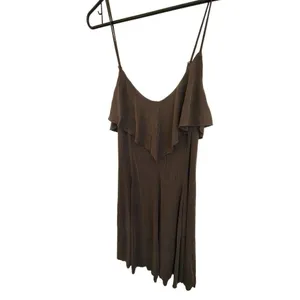 Anthropologie Dress Women Size Medium Ruffle Green Mini Summer Sadie & Sage thumbnail 4