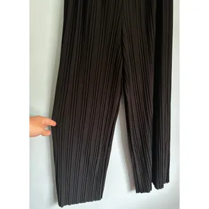 Made By Johnny Wide Leg Pleated Pants Black S/M thumbnail 2