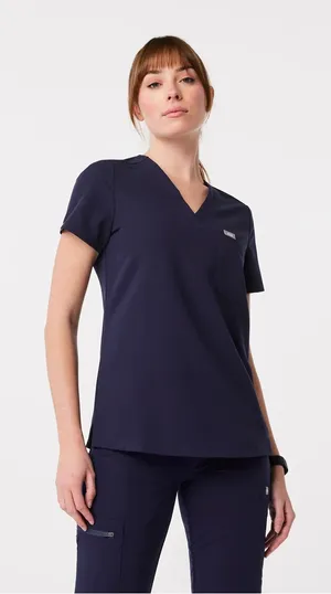 Figs Catarina Navy V-Neck Medical Scrub Top thumbnail 1
