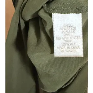 Gold Hawk Velvet Sheer Bottom Slip Dress (Olive Green) • Size medium thumbnail 6