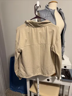 Aventura womens Sandstone Beige Quarter-Zip Sweater thumbnail 3
