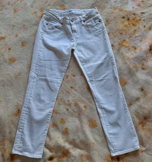 PAIGE Abbot Kinney Crop Jeans White Size 26 (Fits Size 2-4 / S) Est. Size thumbnail 1