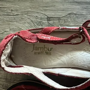 JAMBU Spain Red Suede Strappy Mary Jane Style Sandals Women’s Size 9 Comfort thumbnail 4