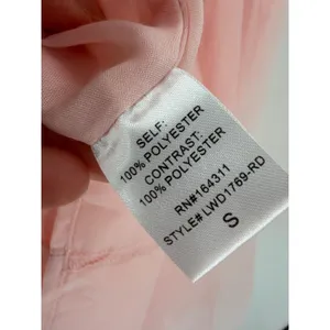 AURA Tulle Bow‎ Midi Dress Womens Small Pink Sweetheart Balletcore Coquette thumbnail 5