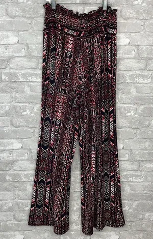 C’est La Vie Wide Leg Print Pant Black Size L thumbnail 4