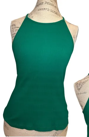 Ambiance Apparel Halter Top Ribbed Comfy Tank thumbnail 1
