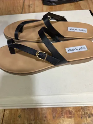 Steve Madden Kally Sandal Black Women’s Size 10 New Ring Toe Sandal thumbnail 4