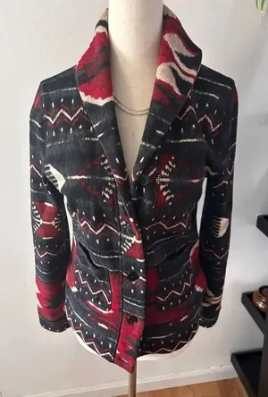 RALPH LAUREN Aztec Southwest Print Button Down Cardigan size PS sweater thumbnail 1