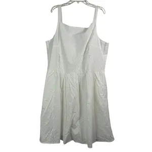 Maison Jules Sydney White Eyelet Fit and Flare Dress XXL Sleeveless thumbnail 2