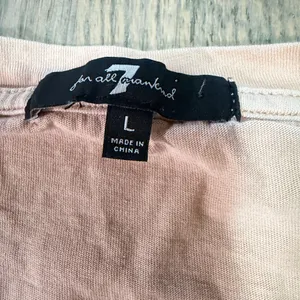7 For All Mankind Light Pink Short Sleeve Tee thumbnail 4