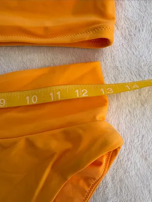 Aerie size large High-Waist Halter Bikini Set - Bright Orange thumbnail 3